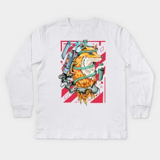 robot fox, and a tiny cobra Kids Long Sleeve T-Shirt